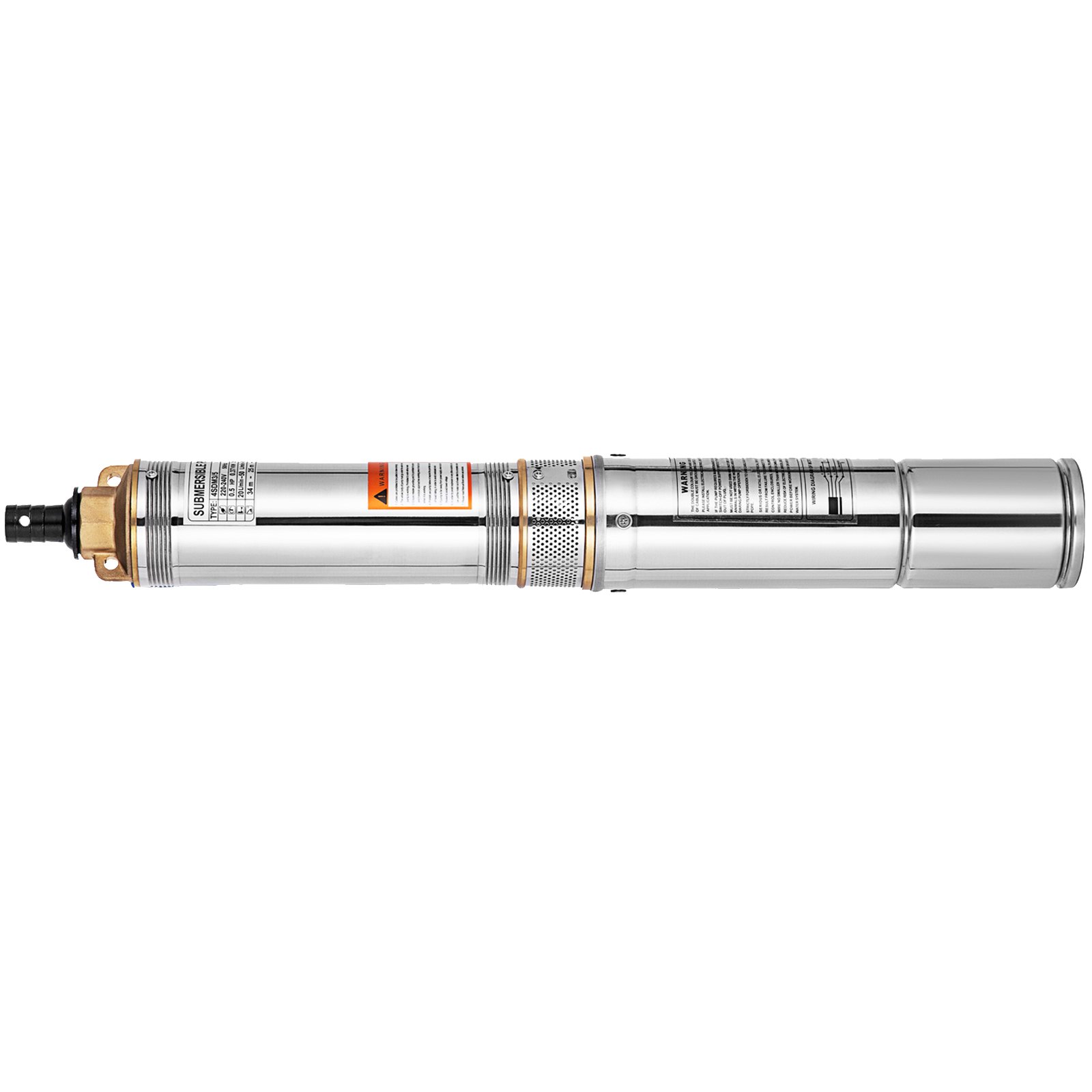 0.37 Kw 0.5hp Brunnenpumpe Tiefbrunnenpumpe ø98x632mm Edestahl Gartenpumpe