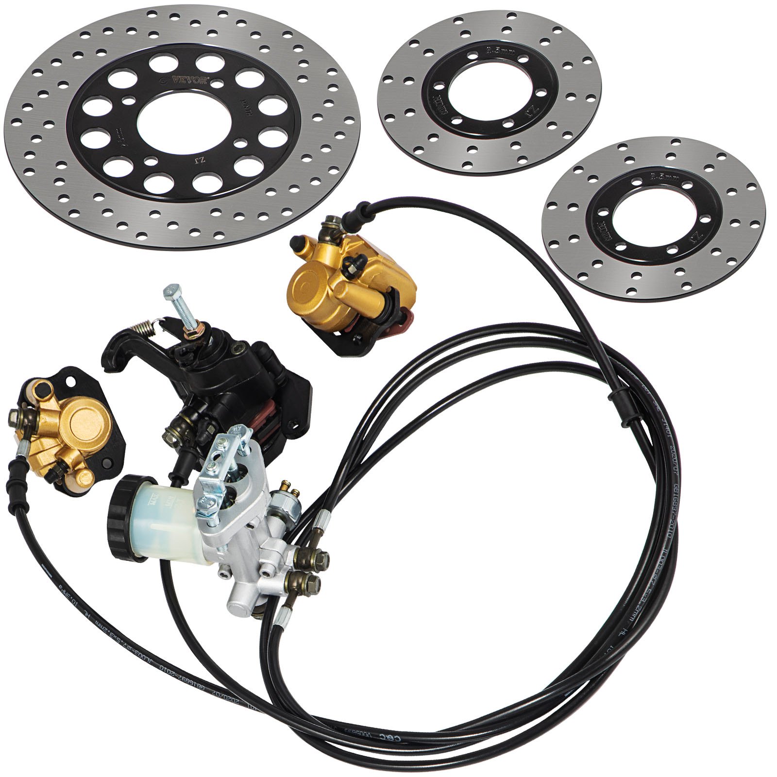 VEVOR master brake cylinder kit for Hammerhead and Trailmaster go-karts with 150cc engine. Ideal for DIY kart enthusiasts.