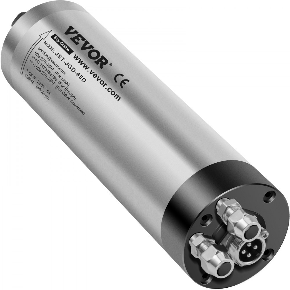 VEVOR Spindelmotor Wasserkühlung Er11 wassergekühlter Spindelmotor 1,5 Kw Spindelmotor 24000 U/min Spannzangen für CNC-Gravieren wassergekühlter Motor