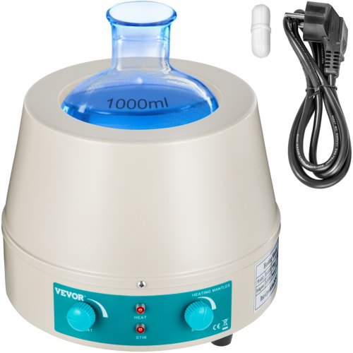 VEVOR Labor Heizmantel 1000 ml Digitaler Magnetrührer-Mantel 220 V Labor Heizhaube zum Erhitzen und Rühren von Flüssigkeiten Digitaler Elektroheizmantel