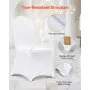 VEVOR Stuhlhussen aus Elastischem Spandex für Klappstühle, Universell Passender Stuhlbezug, Abnehmbare & Waschbare Schonbezüge, für Hochzeiten, Feiertage, Feiern, Essen (100 Stück, Weiß)