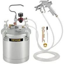 VEVOR 10 L Farbspritzpistole, 30 PSI Farbbehälter, Farbsprühsystem Lackhalter zum Auftragen von Wasserfarbe, Flecken, Lack, Lacken, feine Oberflächen für Innen- und Außenprojekte