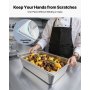 VEVOR Gastronormbehälter Hotelpfanne (volle Größe) 1 Packung 20,5 L Behälter, wiederverwendbare, rostfreie Catering-Aufbewahrung, Panierschale Speisebehälter für Party Restaurant Hotel Buffet