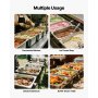 VEVOR Gastronormbehälter Hotelpfanne (volle Größe) 1 Packung 20,5 L Behälter, wiederverwendbare, rostfreie Catering-Aufbewahrung, Panierschale Speisebehälter für Party Restaurant Hotel Buffet