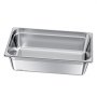 VEVOR Gastronormbehälter Hotelpfanne (volle Größe) 1 Packung 20,5 L Behälter, wiederverwendbare, rostfreie Catering-Aufbewahrung, Panierschale Speisebehälter für Party Restaurant Hotel Buffet