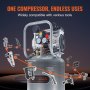 VEVOR Luftkompressor 49L Flüsterkompressor 2HP Luftpumpe ölfrei 8bar Kompressor Einphasig Geräuschpegel ≤63dB Ideal zum Aufpumpen von Reifen Autoreparaturen Malerarbeiten Holzarbeiten