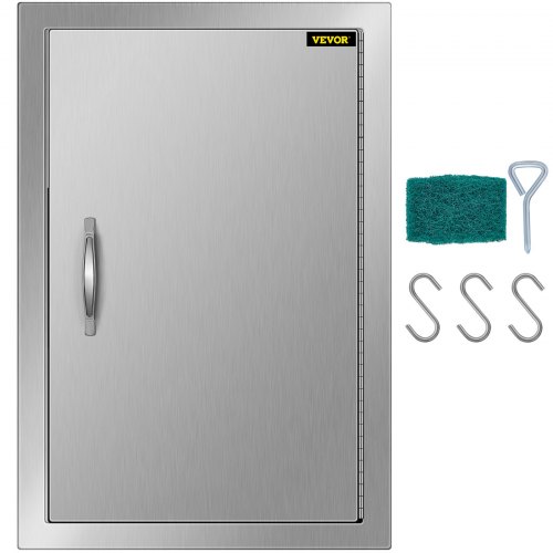 VEVOR 43x61cm Single Küche Kamintür BBQ Access Tür Edelstahl Putztür Outdoor Kitchen Door Walled Door für Außenküchen und Grillinsel