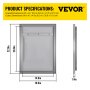 VEVOR BBQ Türen 41x57cm Schranktüren Kamintür vertikal mit 1 Inspektionstür Putztür Edelstahl für Außenküche Badezimmer