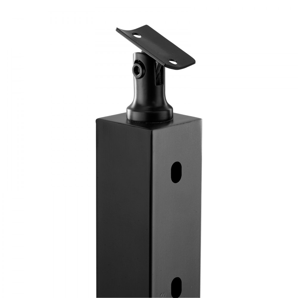 VEVOR Kabelgeländerpfosten, 91,4x5,1x5,1 cm, Stahl, 30° abgewinkeltes Loch, 10 vorgebohrte Löcher, SUS304 Edelstahl-Geländerpfosten mit gebogener Halterung, 1er-Pack, schwarz, 1JZLGZ91455HV8GHUV0