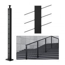 VEVOR Geländerpfost 91,44x2,54x5,08cm 30° gewinkeltes Loch Treppe Geländer 1Stk. 1JZLGZHS91424HS5GV0