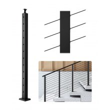 VEVOR Kabelgeländerpfosten 1067x50,8x50,8mm 30° Löcher 1JZLGZXHS106W3XAA001V0