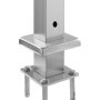 VEVOR Kabelgeländerpfosten, 91,4x5x5cm Stahl-Deckgeländerpfosten mit horizontalen & vorgebohrten Löchern, SUS304 Edelstahl, mit gebogener Halterung, 1 Stk., Silber, 1JZLGZXYS91466KZK001V0