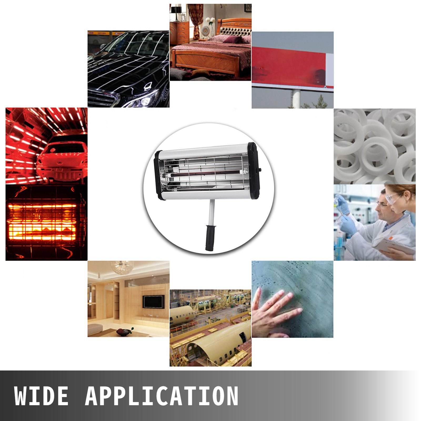 1kw Hand Infrarot-trockner Infrarotstrahler Heizstahler Infrared Paint Dryer