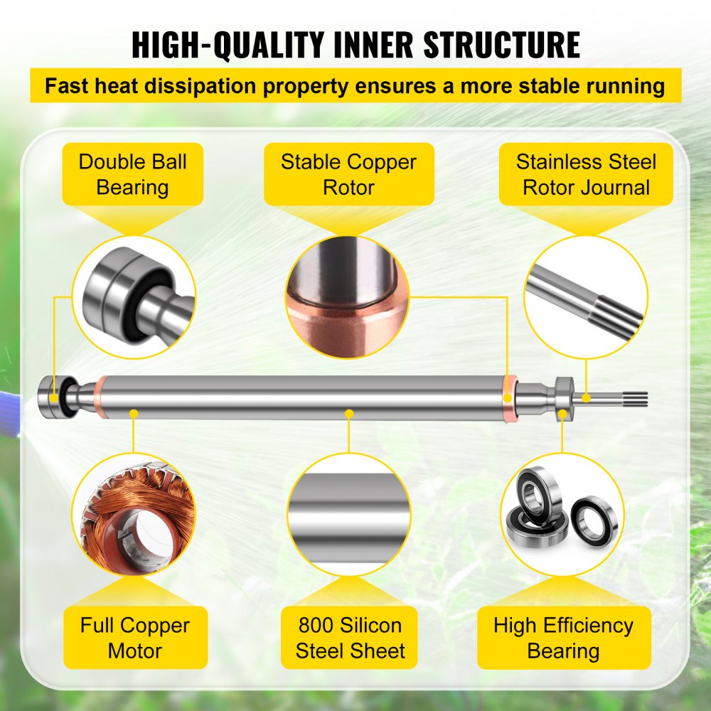 423FT 2HP Deep Well Pump Submersible 100L/MIN Stainless Steel Underwater Bore Long Life