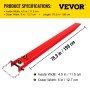 VEVOR 2er-Set Gabelverlängerungen 209 cm Zinkenverlängerung 158 lbs (ca. 72 kg) Tragfähigkeit pro Paar Gabelzinken Stahl einteiliges Design Palettengabelverlängerung