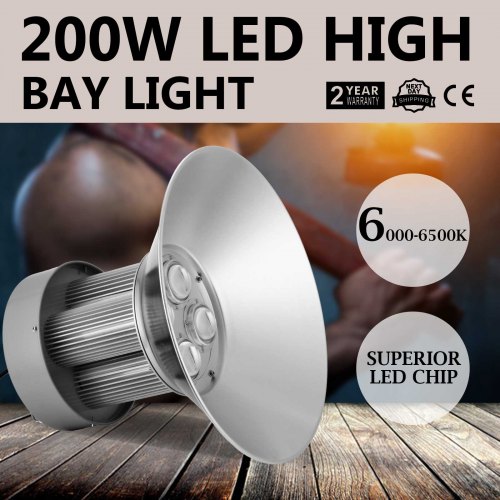 Neu 200w Led High Bay Licht Weiß Lampe Industrie 6000-6500k Gewerbe Top Great