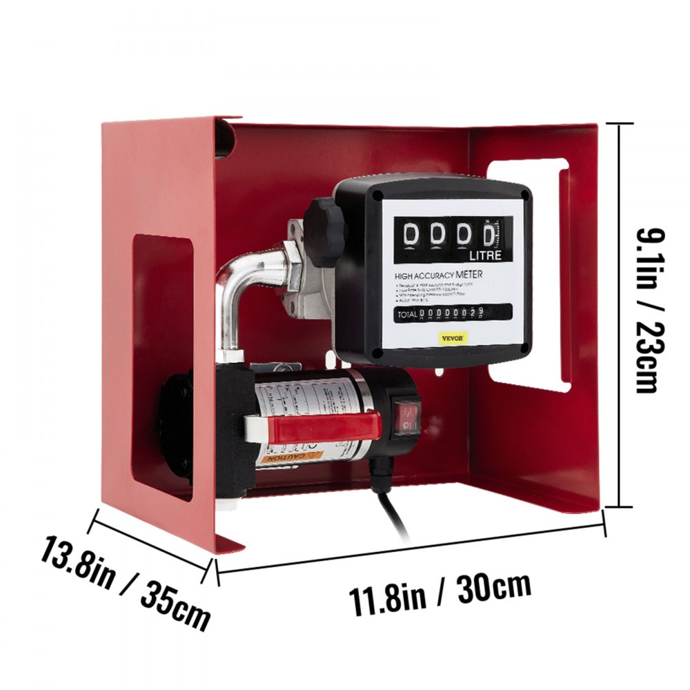 VEVOR Dieselpumpe Heizölpumpe 40L, 155W Selbstansaugende Ölpumpe, 2800U/min Motordrehzahl Ölabsaugpumpe Selbstansaugend, 20 kg Diesel Kraftstoff-Umfüllpumpe, Zählwerk Automatik Pumpe für Biokraftstoff