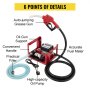 VEVOR Dieselpumpe Heizölpumpe 40L, 155W Selbstansaugende Ölpumpe, 2800U/min Motordrehzahl Ölabsaugpumpe Selbstansaugend, 20 kg Diesel Kraftstoff-Umfüllpumpe, Zählwerk Automatik Pumpe für Biokraftstoff