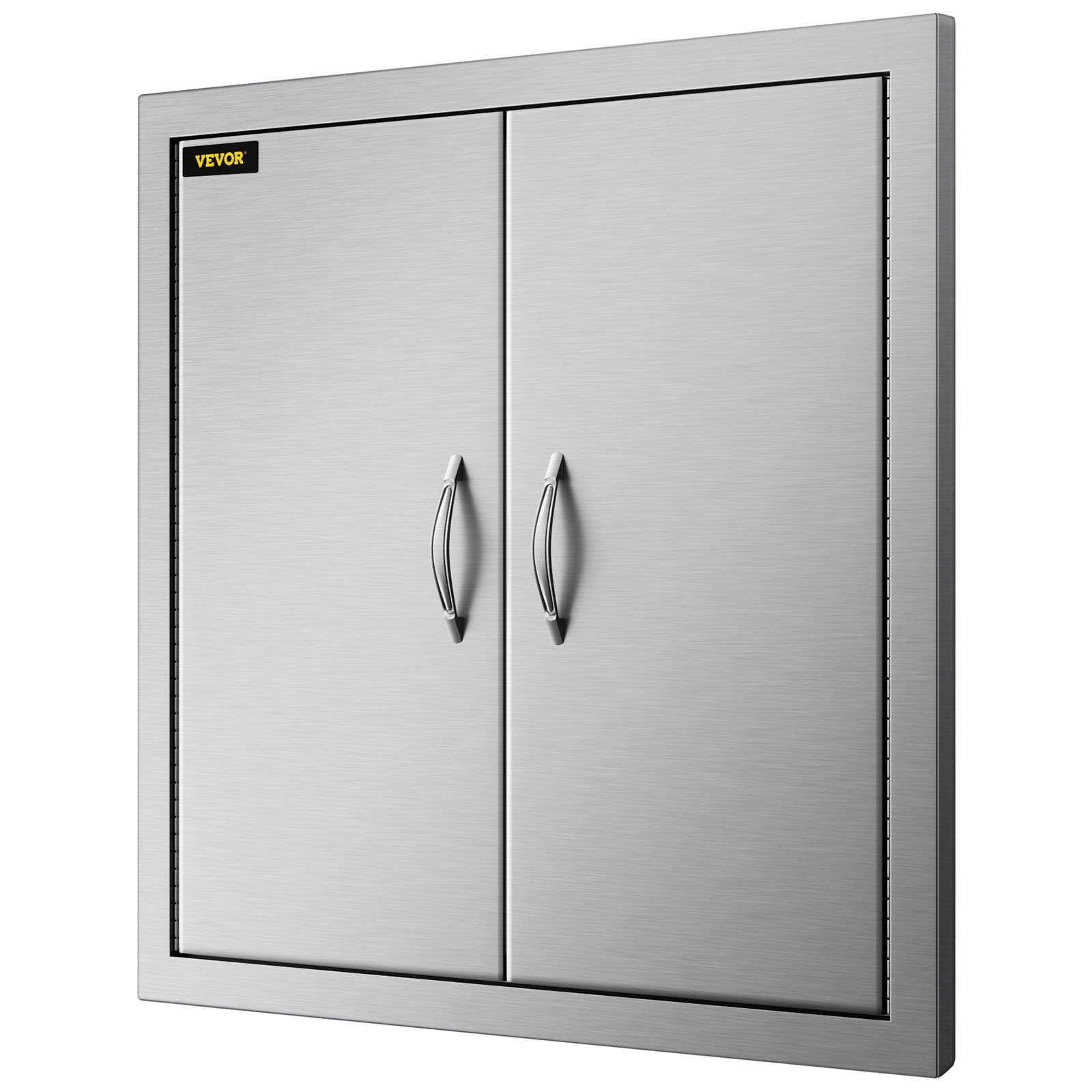 VEVOR BBQ Türen 24 x 24 Zoll Schranktüren Kamintür vertikal mit Doppeltüren Putztür Edelstahl für Außenküche Badezimmer