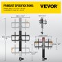 VEVR TV-Ständer für 28-32 Zoll LCD-LED-Plasmafernseher, Automatischer TV-Ständer, Aufzug für Fernseher, TV Lift Halterung 77-127 cm, Höhenverstellbar & Stabil Max. 60 kg