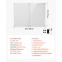 VEVOR Whiteboard Magnetisch 900x600 mm Wandtafel Magnettafel 2er-Pack Weiß, Büro Schule Klassenzimmer Homeschooling Rahmenlos 4,3 mm Dickes Sicherheitsglas inkl. Marker Magnete Schwamm