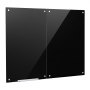 VEVOR Glass Dry Erase Board 2 Pack 900 x 600 mm Black Magnetic Whiteboard, Wall-Mounted, Frameless, Thick Tempered Glass, with Markers, Magnets and Eraser, for Office, School Classroom, Home Study