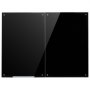 VEVOR Glass Dry Erase Board 2 Pack 900 x 600 mm Black Magnetic Whiteboard, Wall-Mounted, Frameless, Thick Tempered Glass, with Markers, Magnets and Eraser, for Office, School Classroom, Home Study