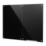 VEVOR Glass Dry Erase Board 2 Pack 900 x 600 mm Black Magnetic Whiteboard, Wall-Mounted, Frameless, Thick Tempered Glass, with Markers, Magnets and Eraser, for Office, School Classroom, Home Study