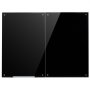 VEVOR Glass Dry Erase Board 2 Pack 900 x 600 mm Black Magnetic Whiteboard, Wall-Mounted, Frameless, Thick Tempered Glass, with Markers, Magnets and Eraser, for Office, School Classroom, Home Study