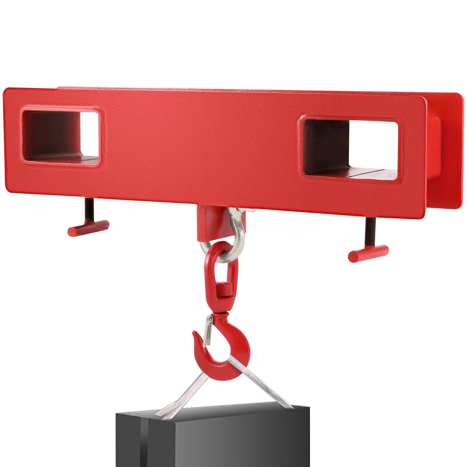 VEVOR 2-ton forklift lifting hook, 4000 lb/2000 kg lifting capacity, forklift pallet truck, swivel hook, mobile crane, forklift attachment