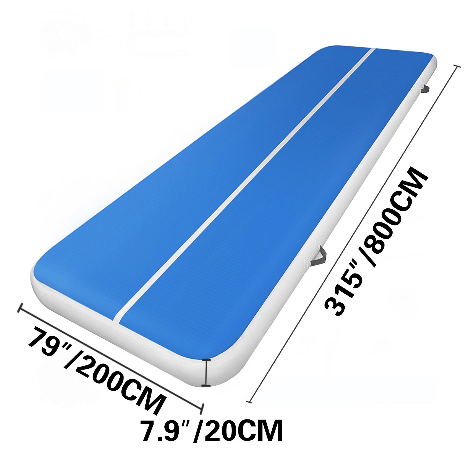 6x26Ft 2x8M Air Tumbling Track Gymnastik Cheerleading Aufblasbare Matte NEU