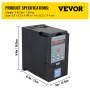 VEVOR Frequenzumrichter 3 KW VFD Frequenzumrichter 220V Wechselrichter für Drehmaschinen Fräsmaschinen LKW Krane Pumpen und Förderer