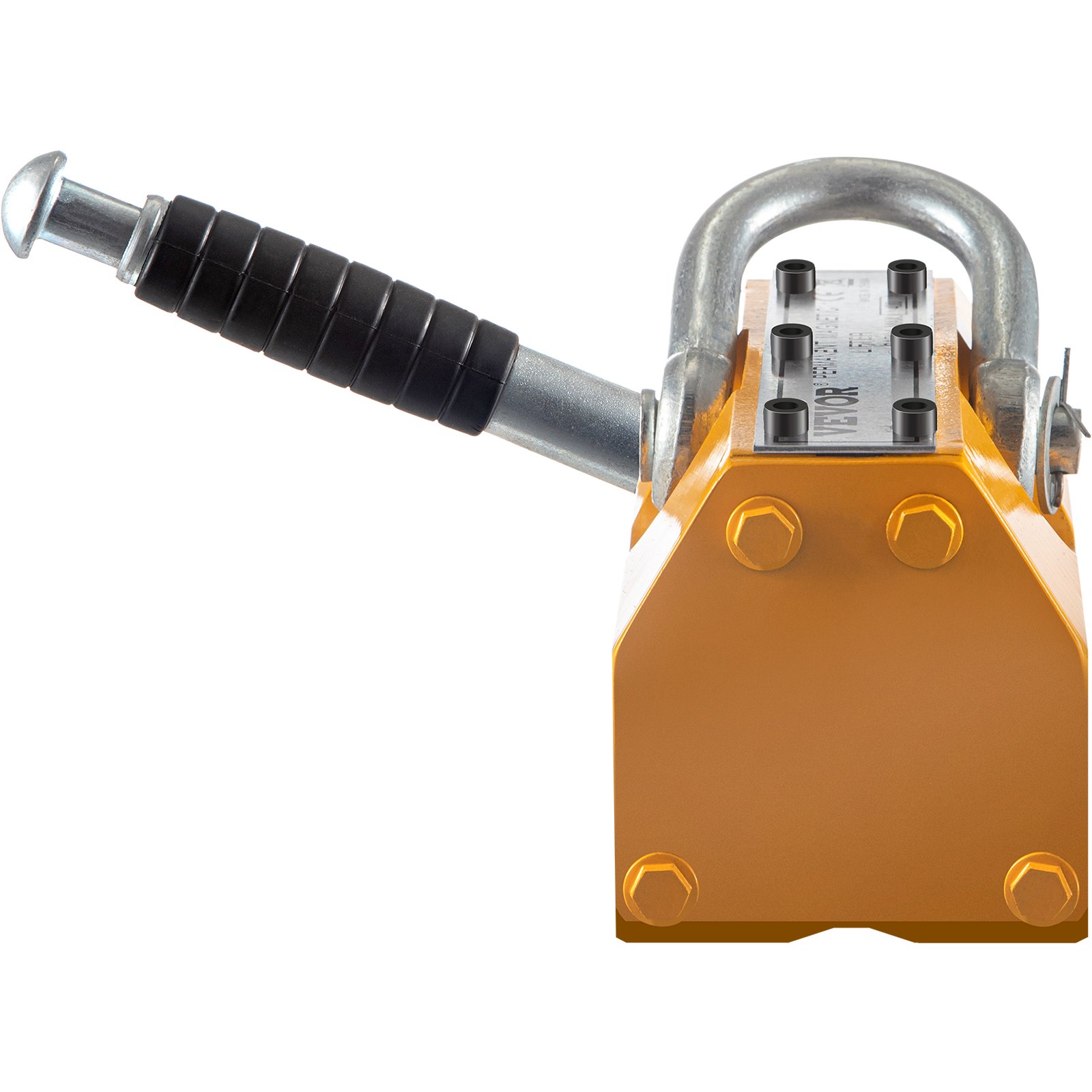 VEVOR Lasthebemagnet Neodym Stahl Zugkraft 300 kg, Anhebender Magnet 10 kg gelb Handgesteuertes Gabelanheben Magnetlifter Magnetheber 20,5x 8,5x 9,5 cm Neodymium Lifting Magnet hervorragendes Werkzeug