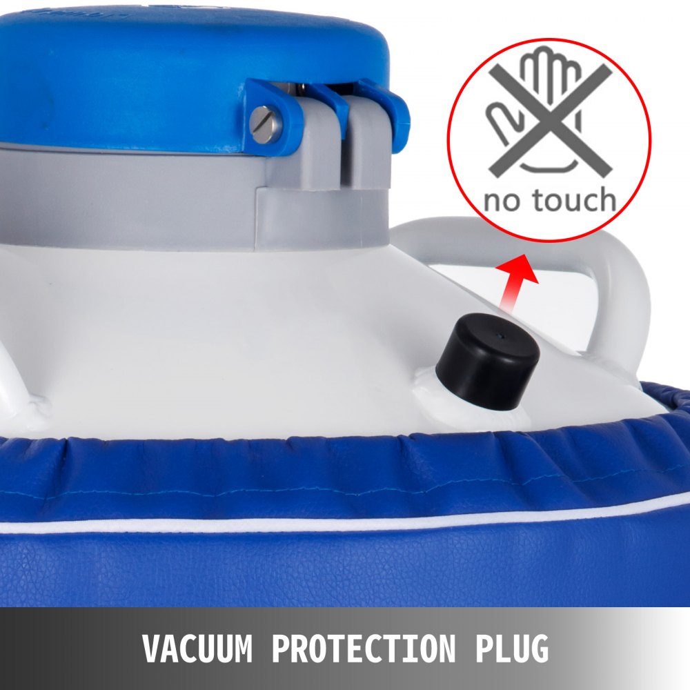 30L Liquid Nitrogen Storage Tank Static Cryogenic Container with 6 Canister