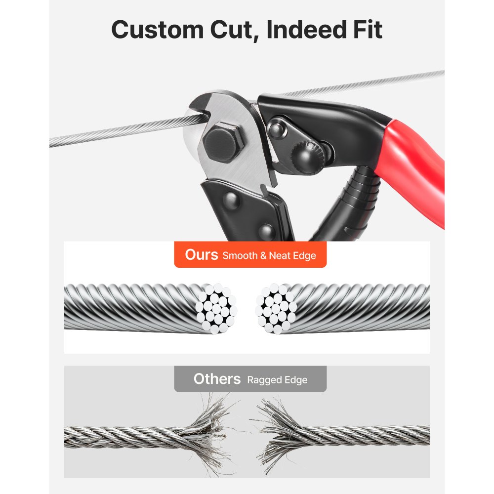 VEVOR 3.2 mm Wire Rope, 152 m Length, 316 Stainless Steel Wire Cable with Cutter, 798 kg Breaking Strength, 1 x 19 Strands Construction, Steel Cable for Deck Railing System, Garden Trellis