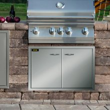 VEVOR BBQ Türen 84 x 56 cm Schranktüren Kamintür mit Doppeltüren Putztür Edelstahl für Außenküche Badezimmer