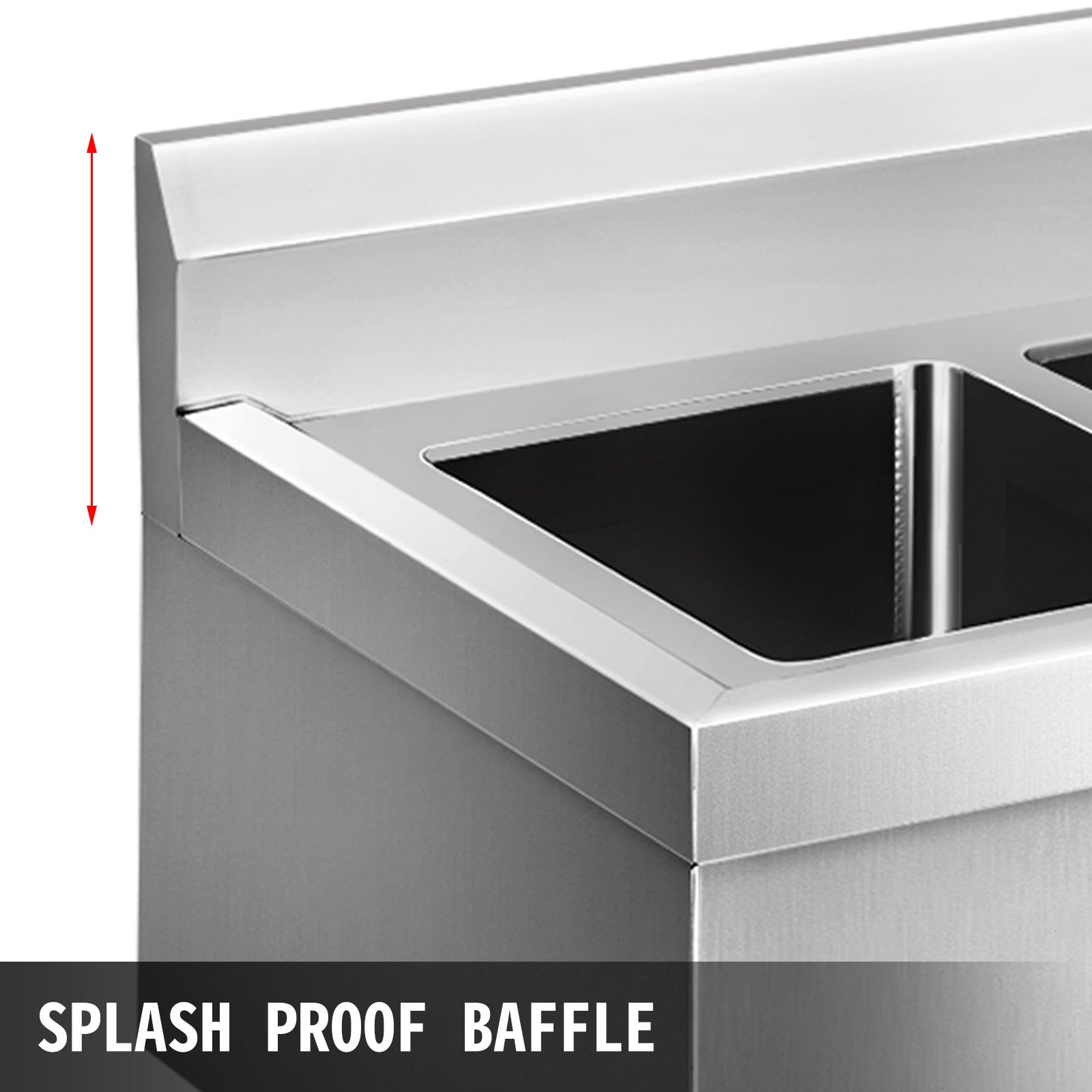 Spülschrank 3 Becken 95 X 48 Cm Spültisch Edelstahl Gastro Spüle Spülbecken