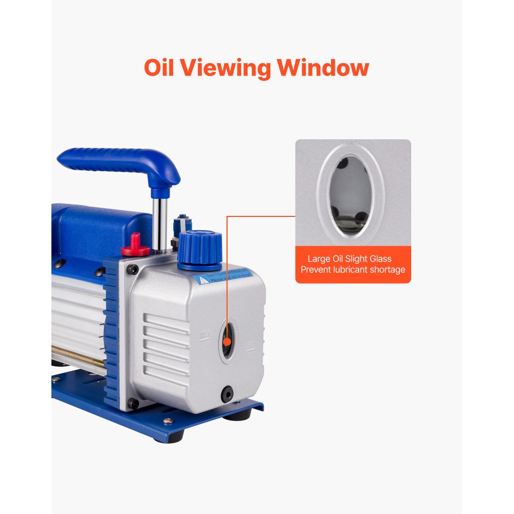 VEVOR 3CFM Vakuumpumpe,1/4HP Vakuumpumpe Unterdruckpumpe, 220 V Unterdruckpumpe Vakuumgeräte Pumpe, 50HZ Unterdruckpumpe Vakuumgeräte Pumpe