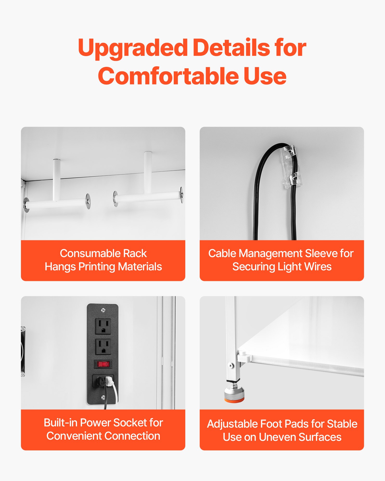 VEVOR 3D Printer Enclosure with Ventilation, Dustproof Waterproof Transparent Acrylic 3D Printer Tent, Constant Temperature Protective Case with LED, Compatible with Bambu Lab, Ender, Neptune, Kobra