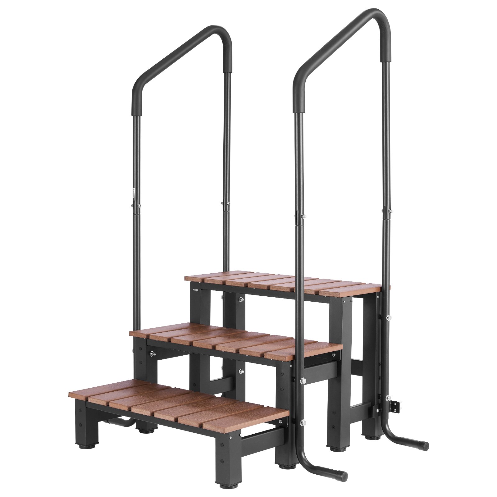 VEVOR Badewannenstufe Pooltreppe 3-stufige Wohnmobiltreppe, 640,08 mm breite Außentreppe für oberirdische/aufblasbare Pools mit 249,48 kg Tragkraft, vielseitig einsetzbar für Veranda Terrasse