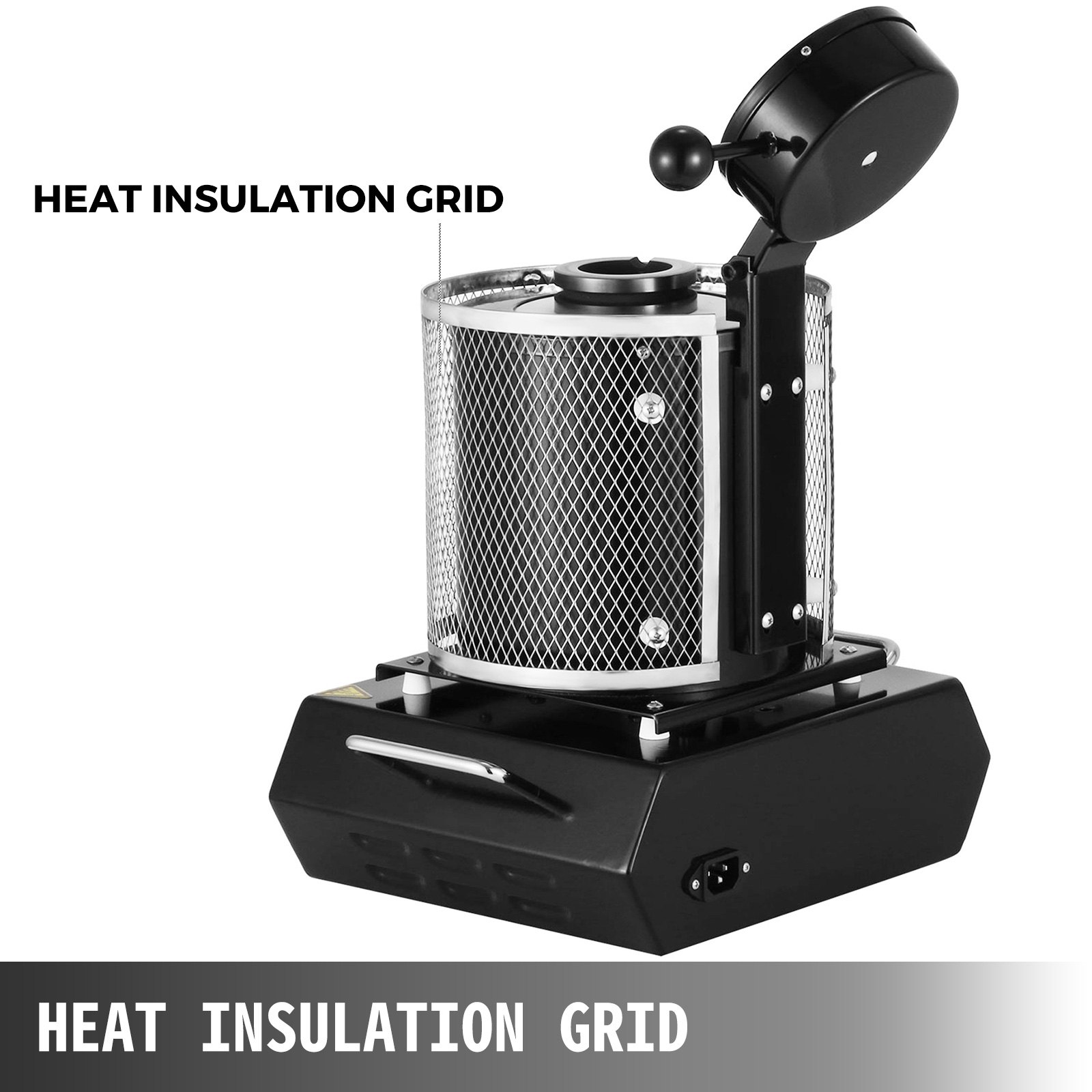 VEVR 1150℃ 3kg Digital Melting Furnace Machine Automatic Melting Furnace Black Gold Melting Furnace 1400W Electric Melting Furnace