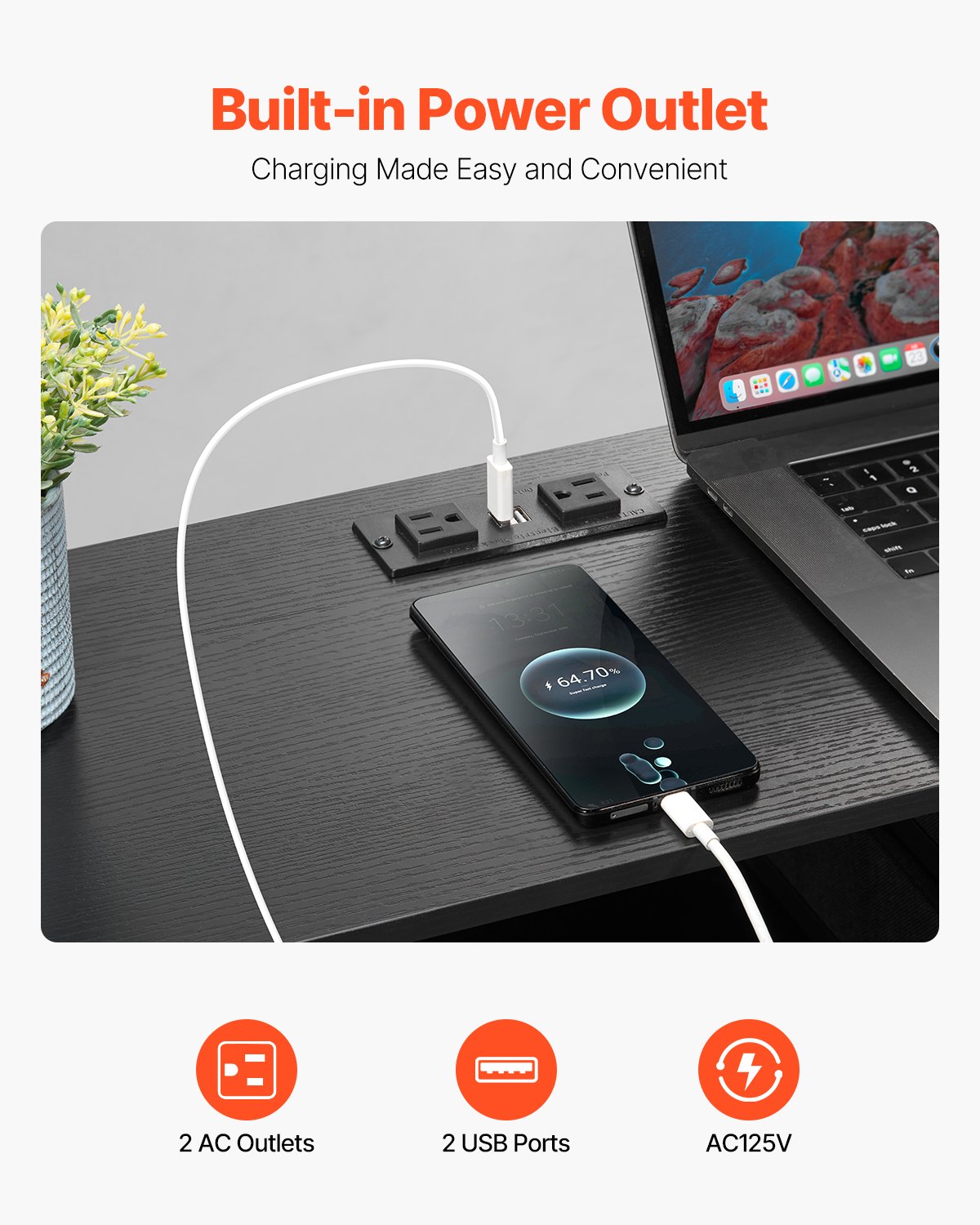 VEVOR Kommode (Stoff) mit 10 Schubladen Aufbewahrungsschrank Schrankschubladen mit offenem Lagerregal & LED-Leuchten & integrierter Steckdose, Aufbewahrungsturm für Schlafzimmer Flur Schrank, schwarz