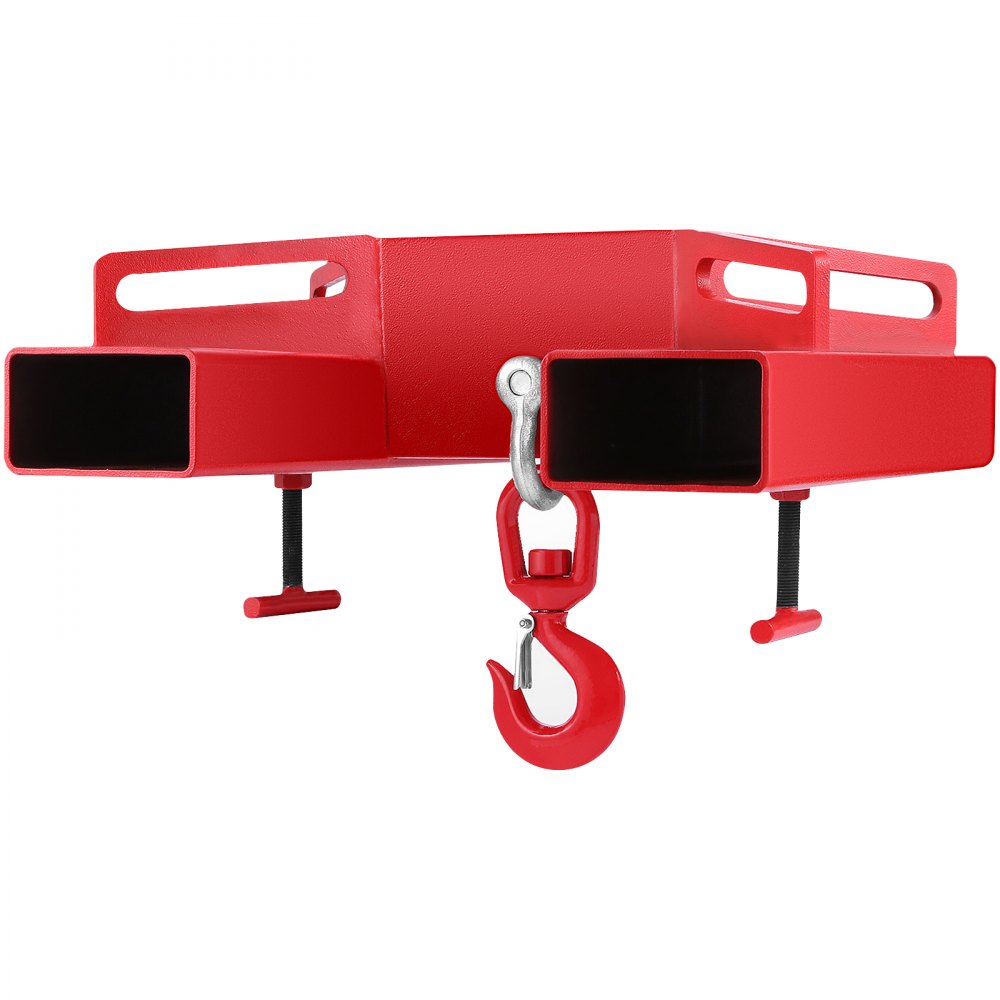 VEVOR 3T Hook Forklift Hook Double Fork Design, 3000 kg Forklift Lifting Hook Carbon Steel, 530 x 530 x 170 mm Forklift Hoist Swivel Hook Mobile Crane Forklift Attachment