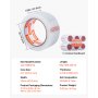 VEVOR 18x Packband 47,8mmx59,436m Paketklebeband Klebeband transparent 0,068mm