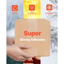 VEVOR transparentes Packband, 76,2 mm Kern, 24er-Set 76,2 mm x 59,436 m Paketklebeband, 0,068 mm dick, strapazierfähiges Klebeband für Umzüge, Lagerung & Verpackung, Versand & Postversand, Büro