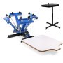 4 Farbe 1 Station Siebdruckmaschine Vevor Mit Siebdruck Flashtrockner 45x45cm
