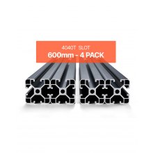 VEVOR 4er Set Aluprofil 600mm Nutenprofil 4040 Aluminium Linear Schiene