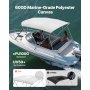 VEVOR Bimini Top Bootsverdeck Bootdach Sonnenverdeck Hellgrau 4 Bögen 185-198cm