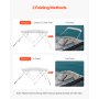VEVOR Bimini Top Bootsverdeck Bootdach Sonnenverdeck Hellgrau 4 Bögen 185-198cm