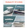 VEVOR Bimini Top Bootsverdeck Bootdach Sonnenverdeck Hellgrau 4 Bögen 185-198cm